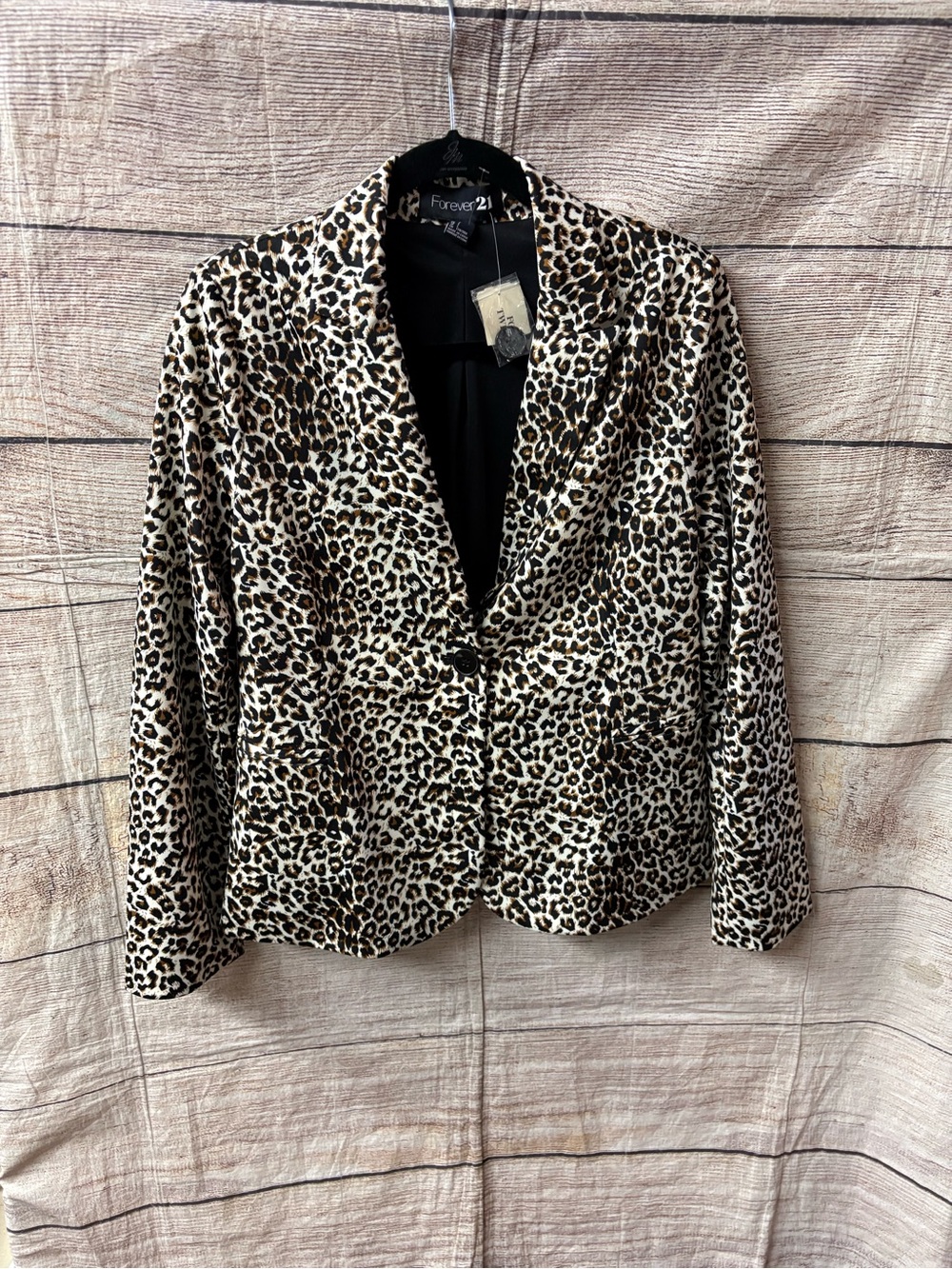😍Forever 21 Leopard Print Blazer Jacket - Brown & Black